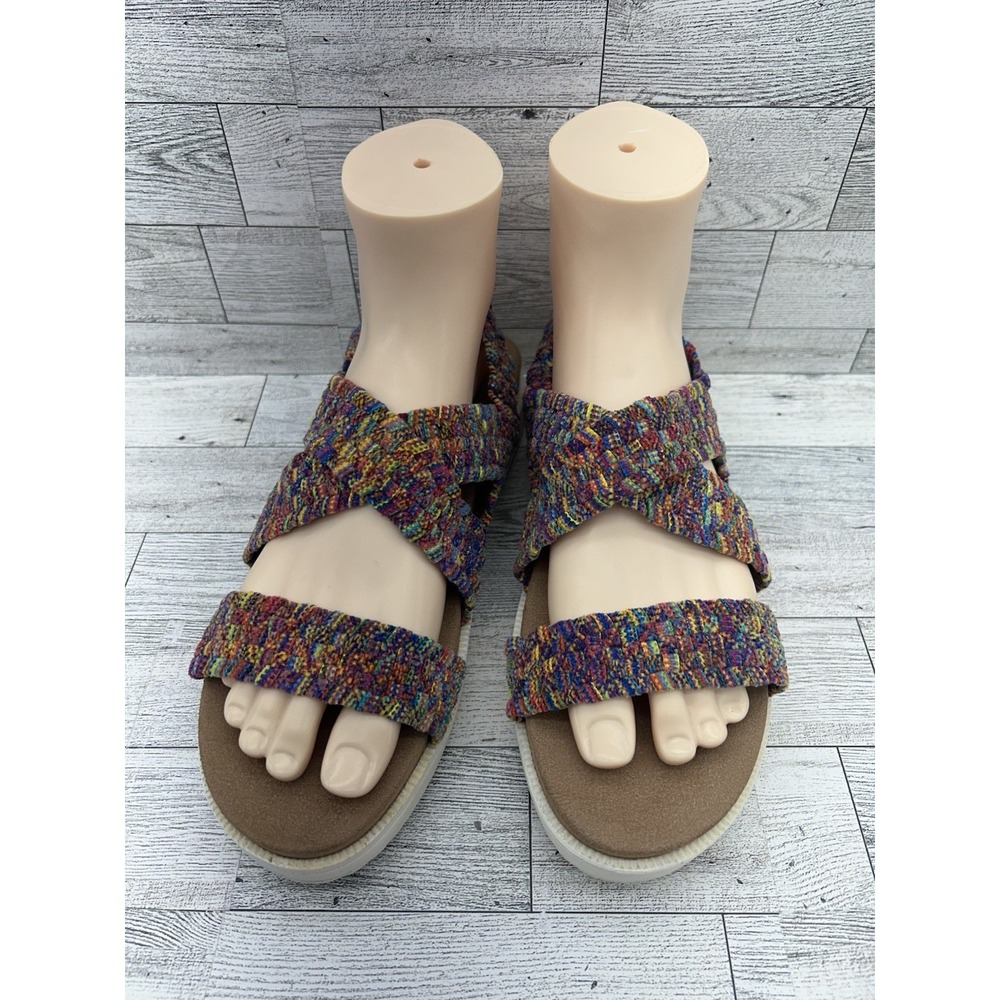 Bernie Mev. New York Sandals Soft Straps Rainbow Women's Sz 40‎ US 10